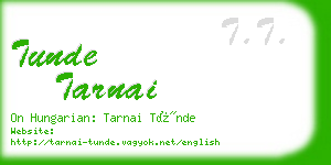 tunde tarnai business card